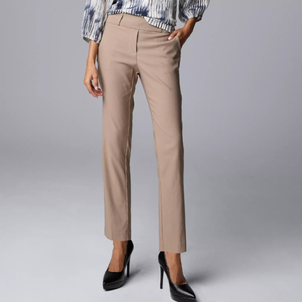 Simply Vera Vera Wang Beige Women's Trousers